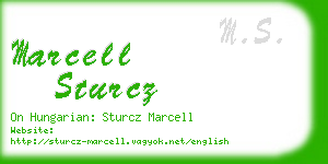 marcell sturcz business card